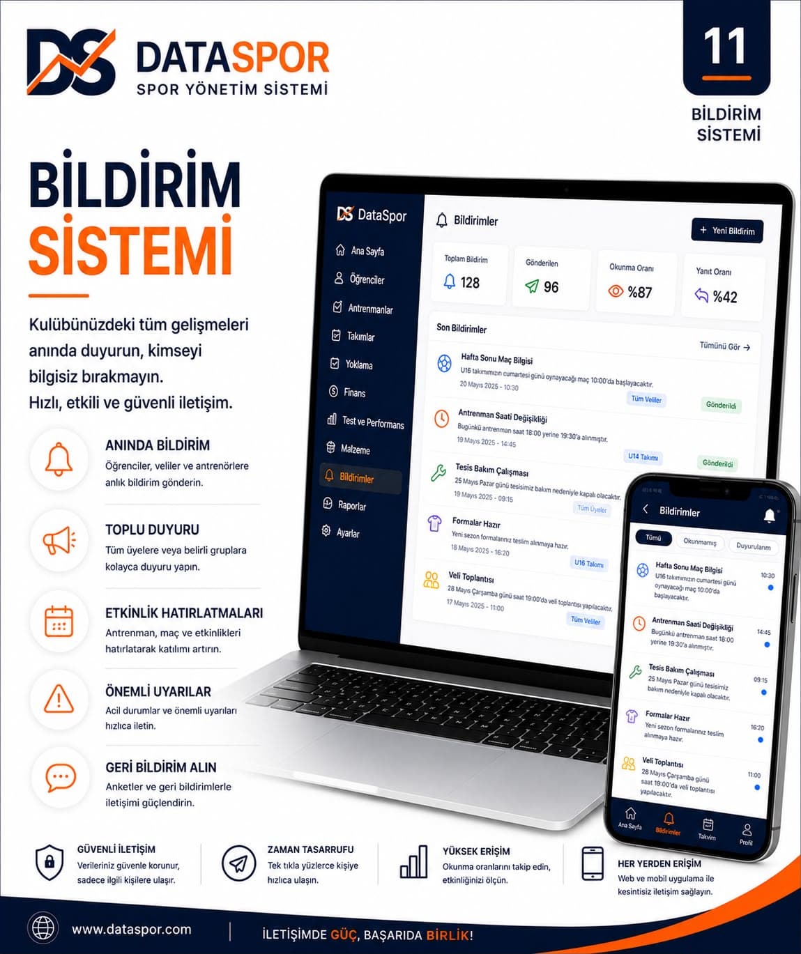 İletişim ve Duyurular Panel Görünümü 3